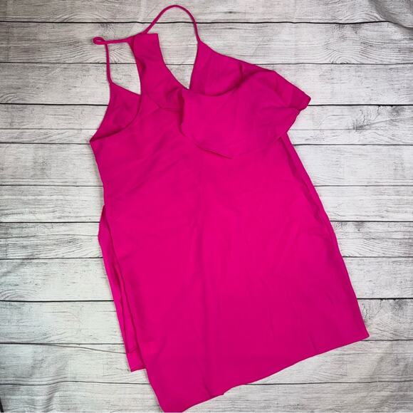 Amanda Uprichard NWT Pink Ruffle Mini Dress Size XS - Picture 7 of 7